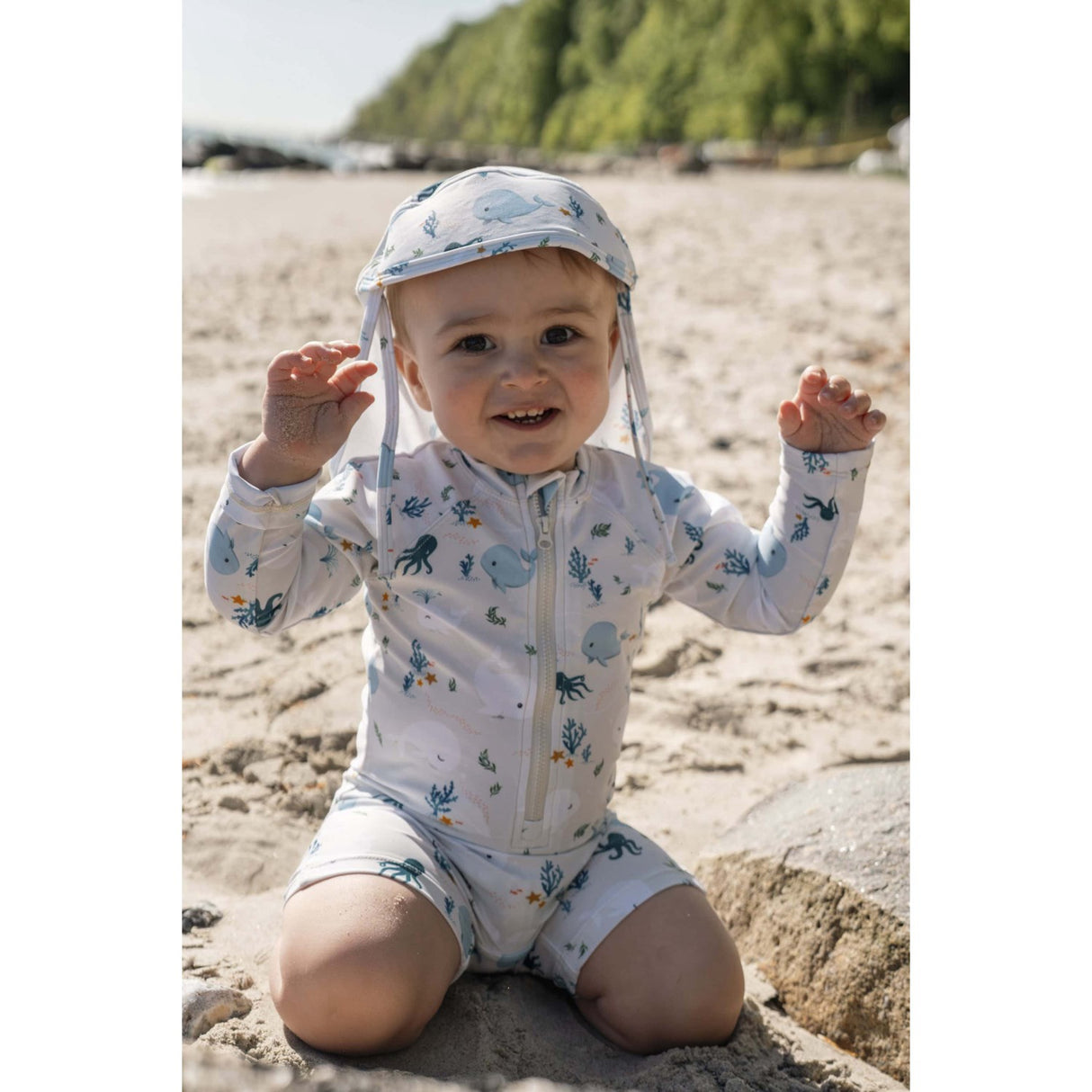 FILIBABBA Christian's Whale Tales Lykke Uv Solhatt 1-3 År