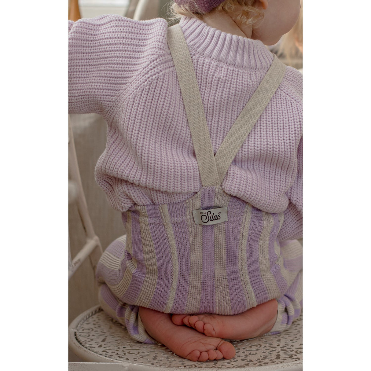 Silly Silas Lavender X Cream Striped Footless Strumpbyxar Special Edition