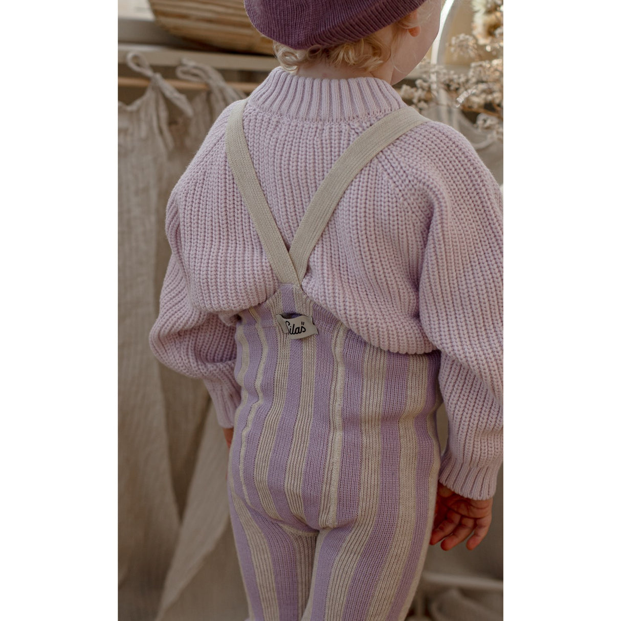 Silly Silas Lavender X Cream Striped Footless Strumpbyxar Special Edition