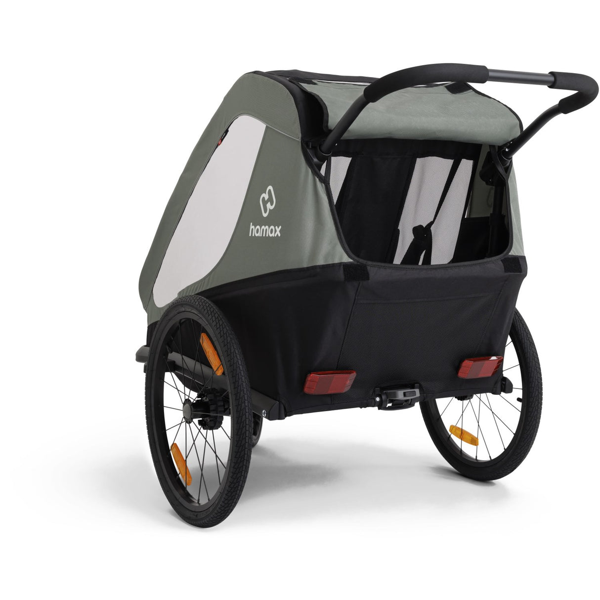Hamax Khaki Green/Black Traveller Bicycle Trailer Dubbel