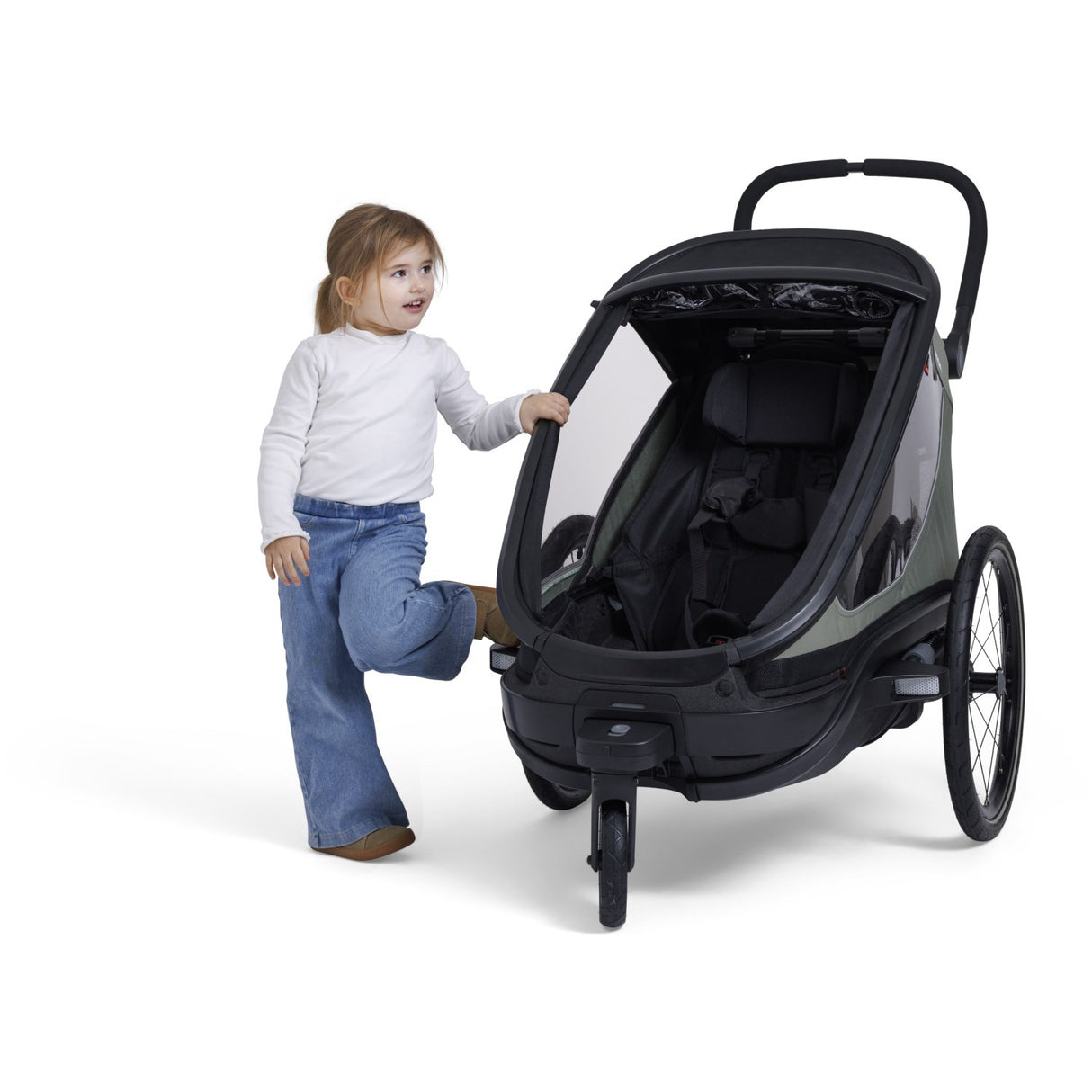 Hamax Green/Black Outback Next Enkelt Bicycle Trailer Enkelt