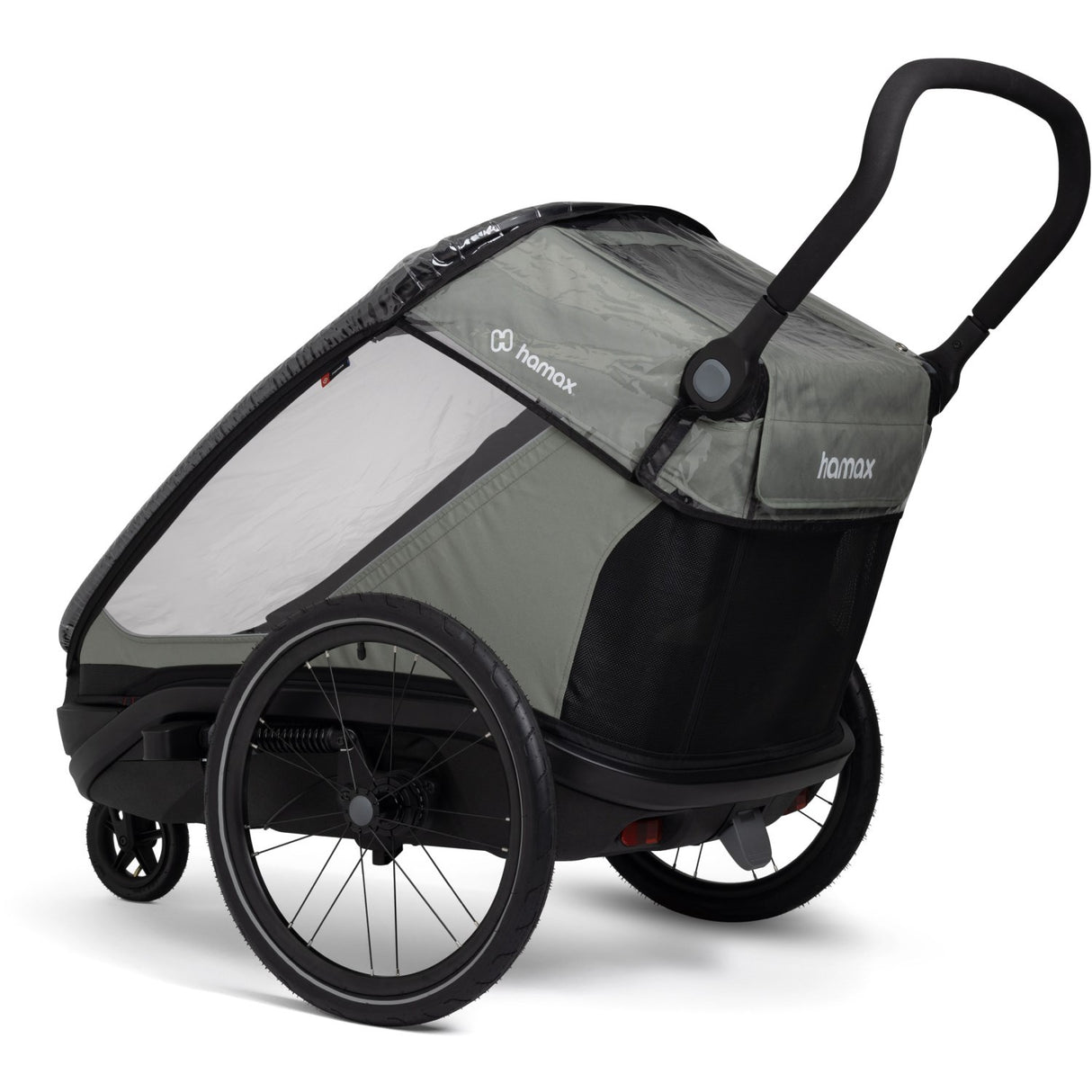 Hamax Green/Black Outback Next Bicycle Trailer Dubbel