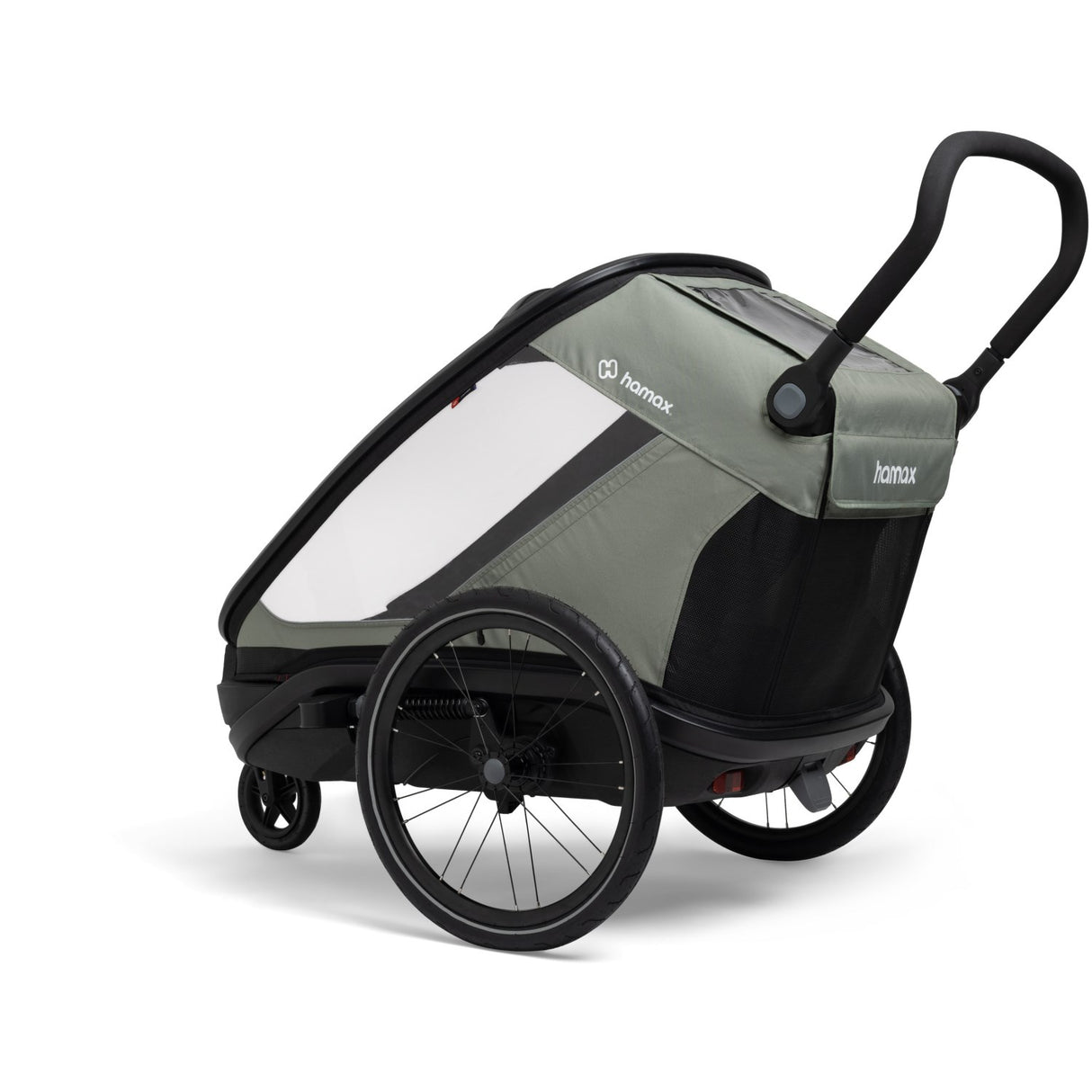 Hamax Green/Black Outback Next Bicycle Trailer Dubbel