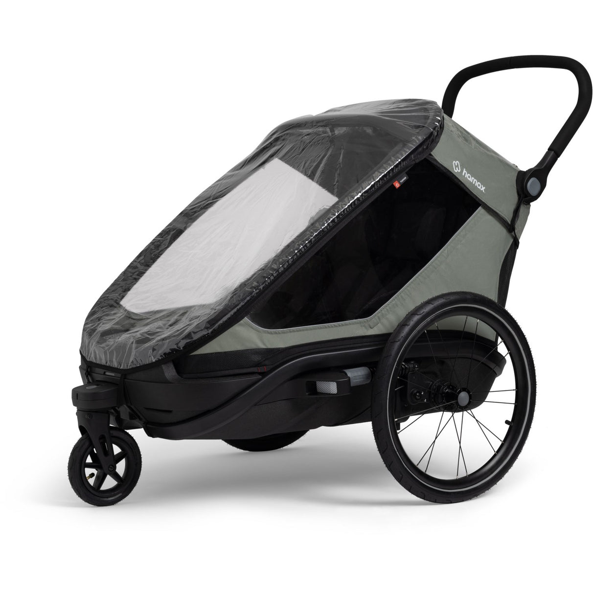 Hamax Green/Black Outback Next Bicycle Trailer Dubbel