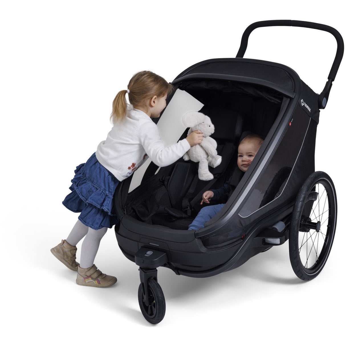 Hamax Black Outback Next Bicycle Trailer Dubbel
