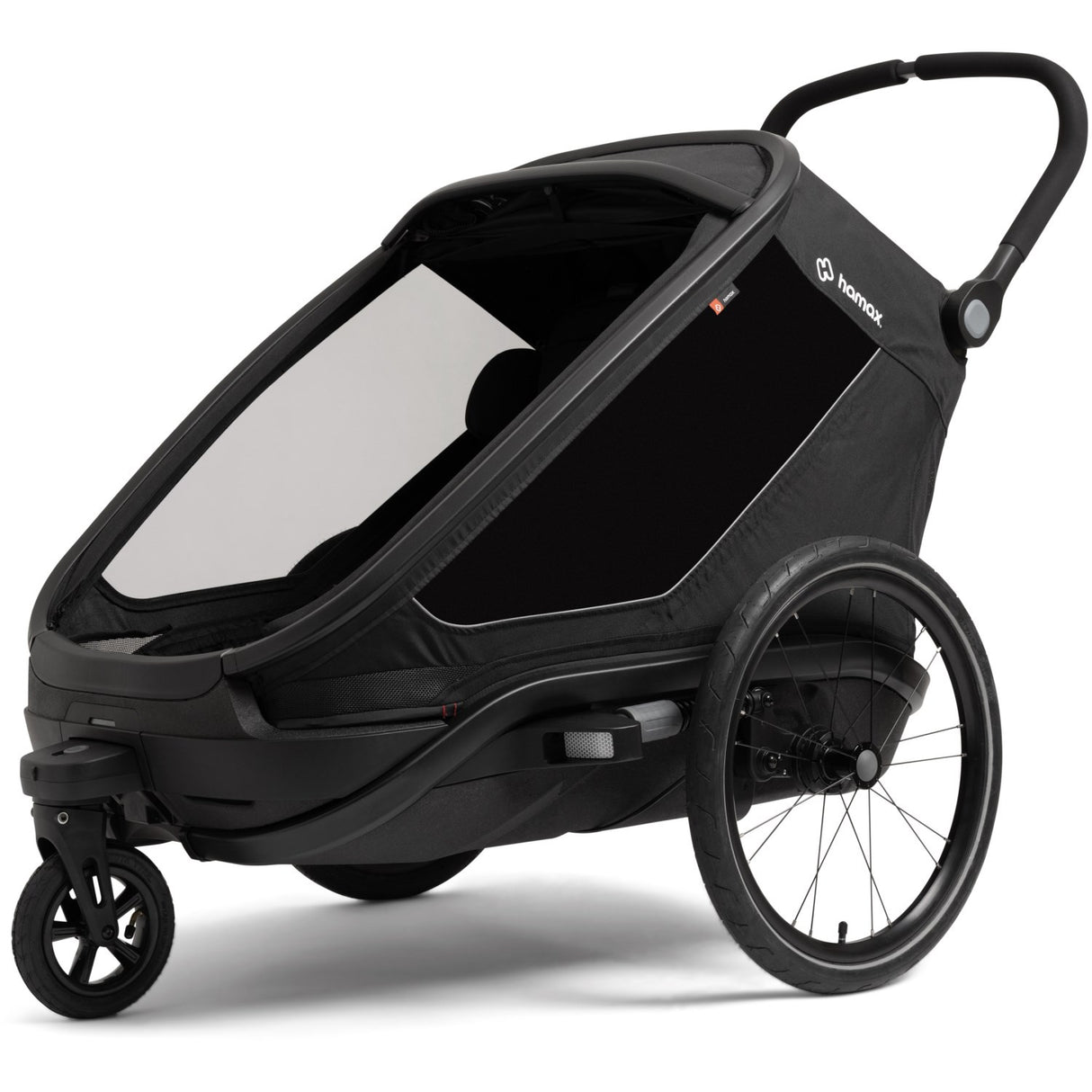 Hamax Black Outback Next Bicycle Trailer Dubbel