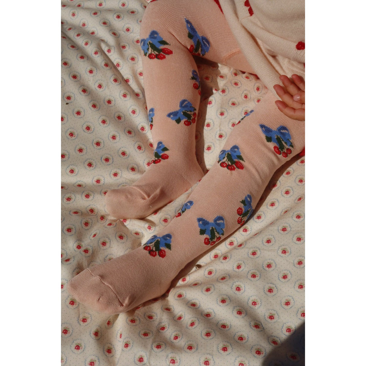 Konges Sløjd Amarena/Tramonto 2 Pack Flower Och Cherry Jacquard Strumpbyxar
