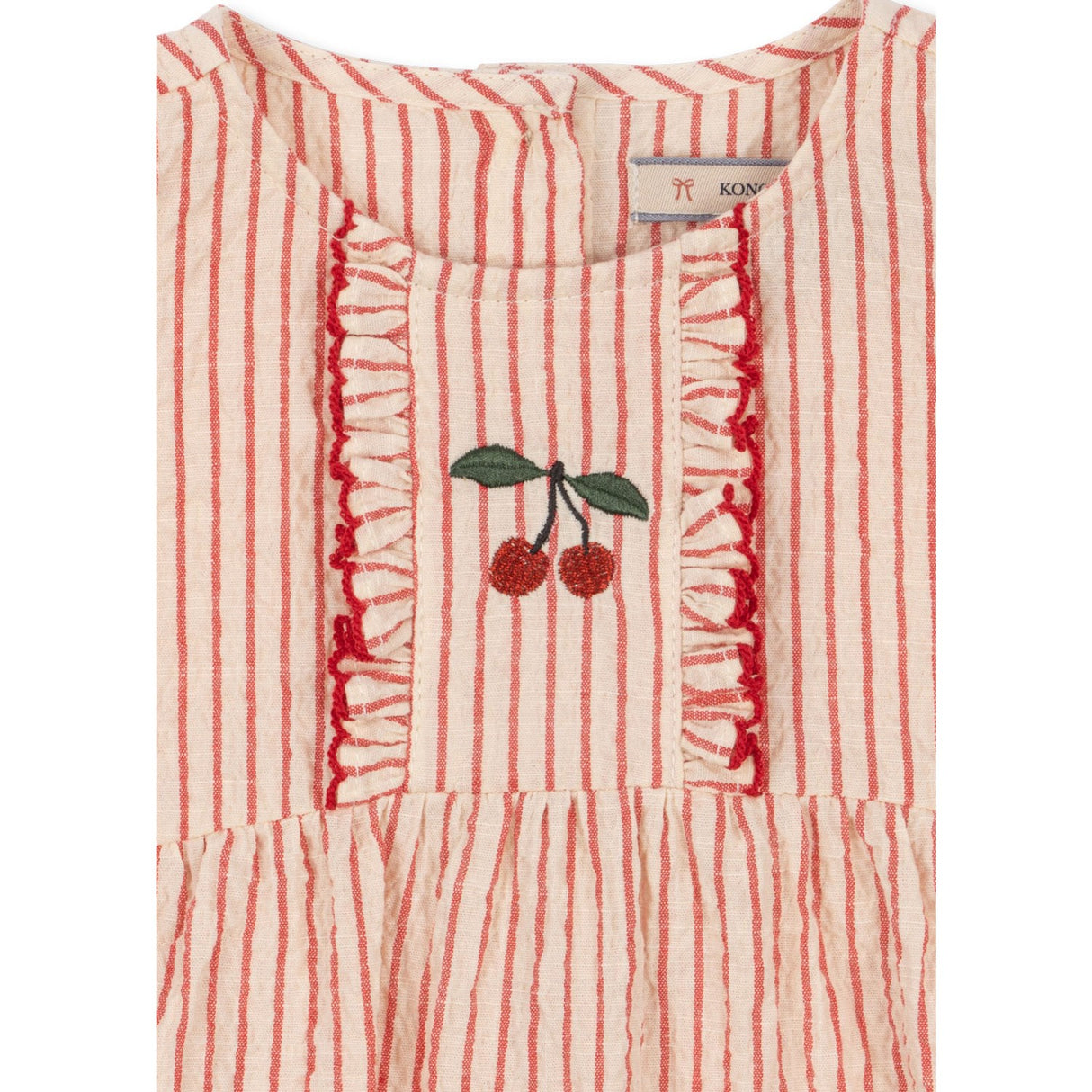 Konges Sløjd Amour Stripe Ellie Frill Romper Gots