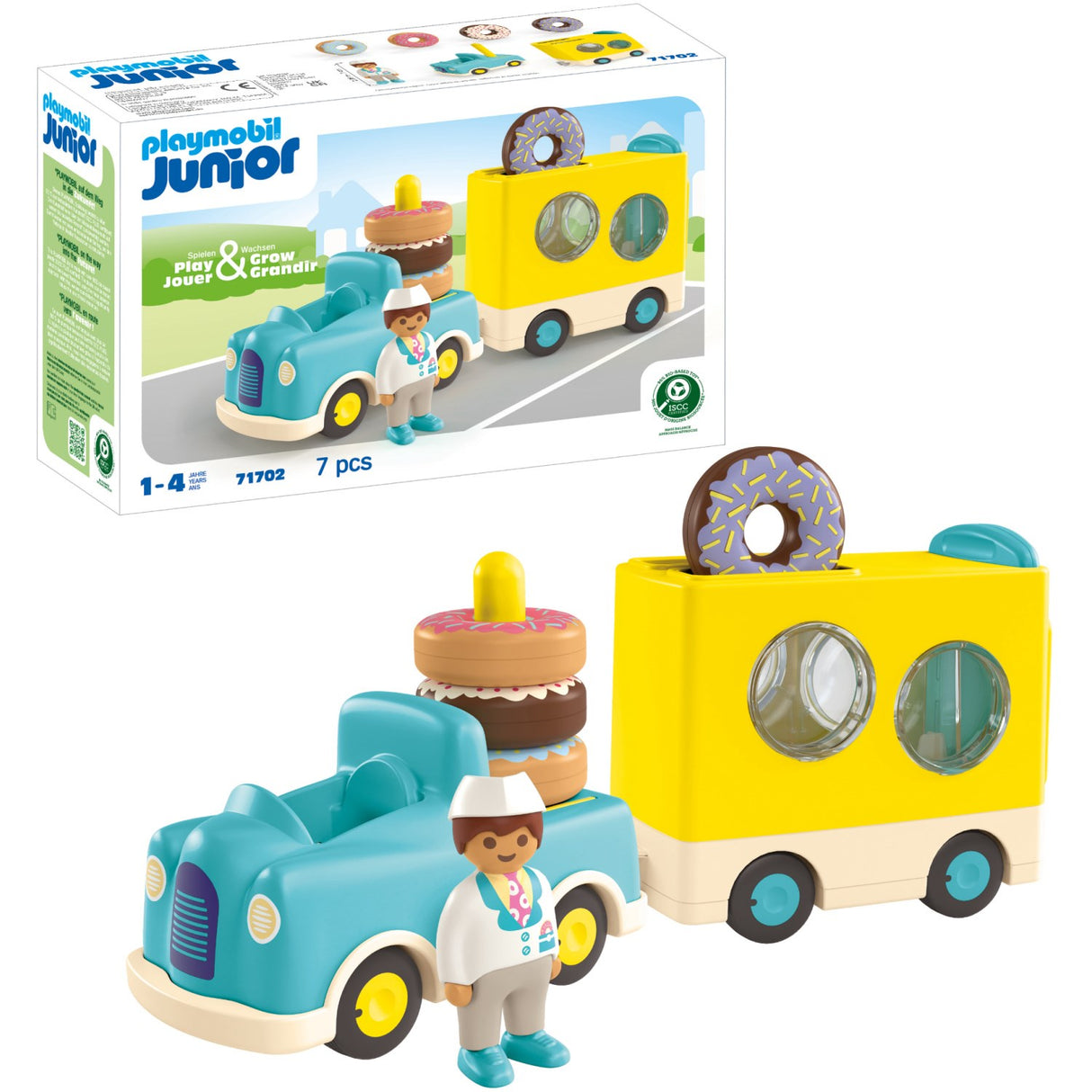 Playmobil® Junior Crazy Donut Lastbil With Stacking And Sorting Feature