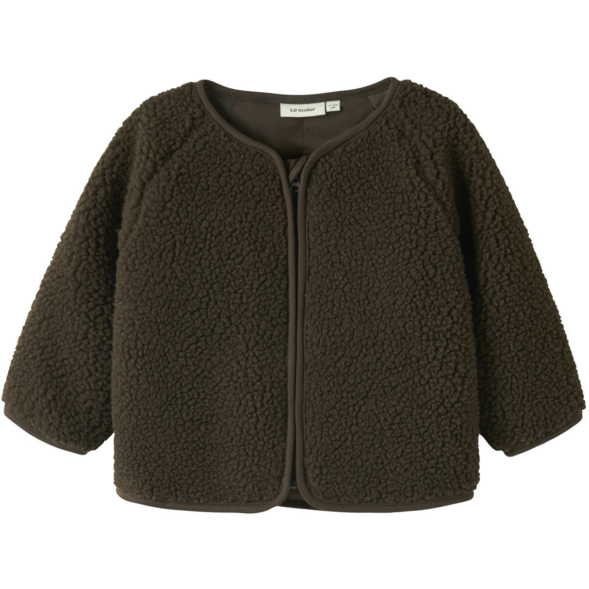 Lil'Atelier Dark Earth Nbnnalo Bia Loose Sherpa Jacka Lil