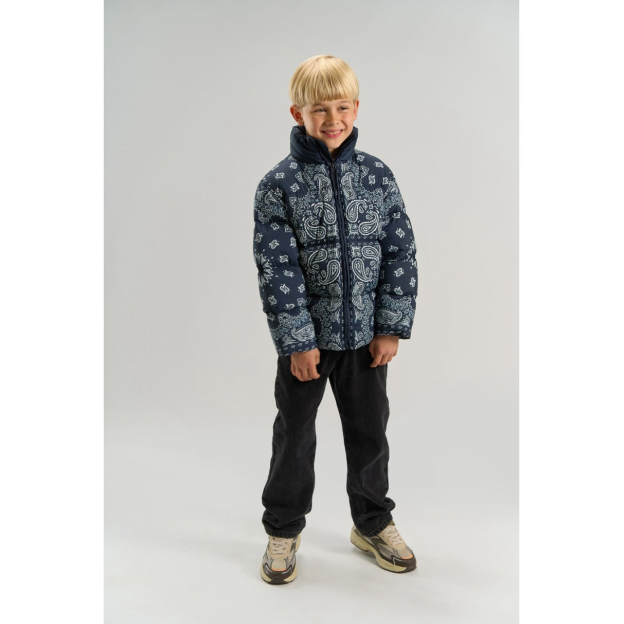 The New Navy Blazer AOP Tnullvar Puffer Jacka