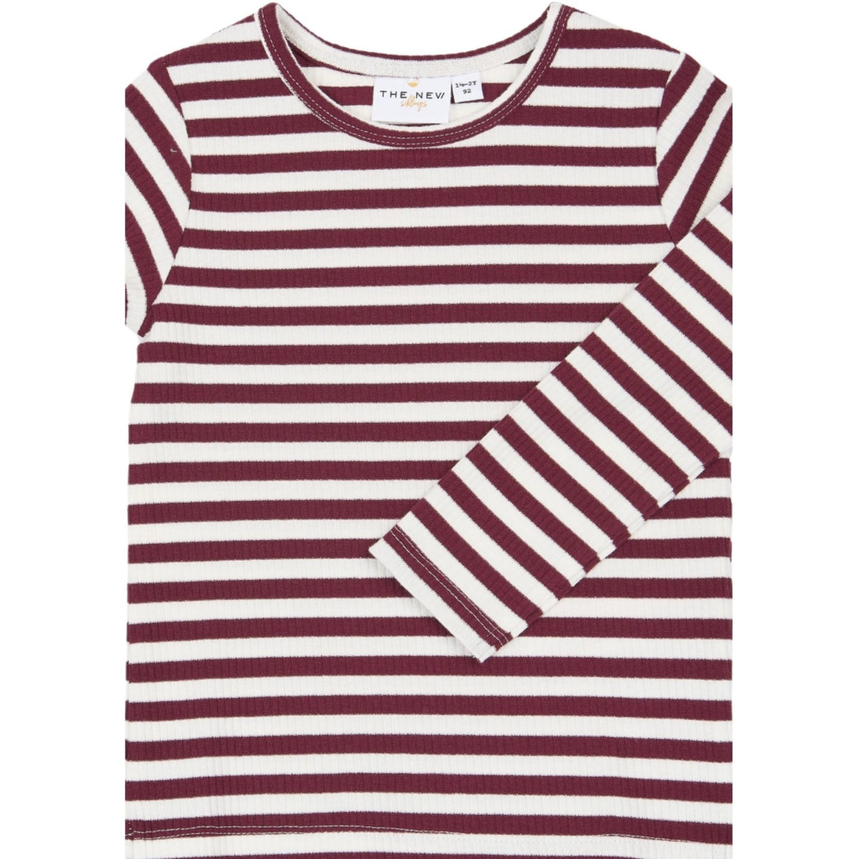 THE NEW Siblings Gardenia Striped Tnstfro L_S Rib Tee