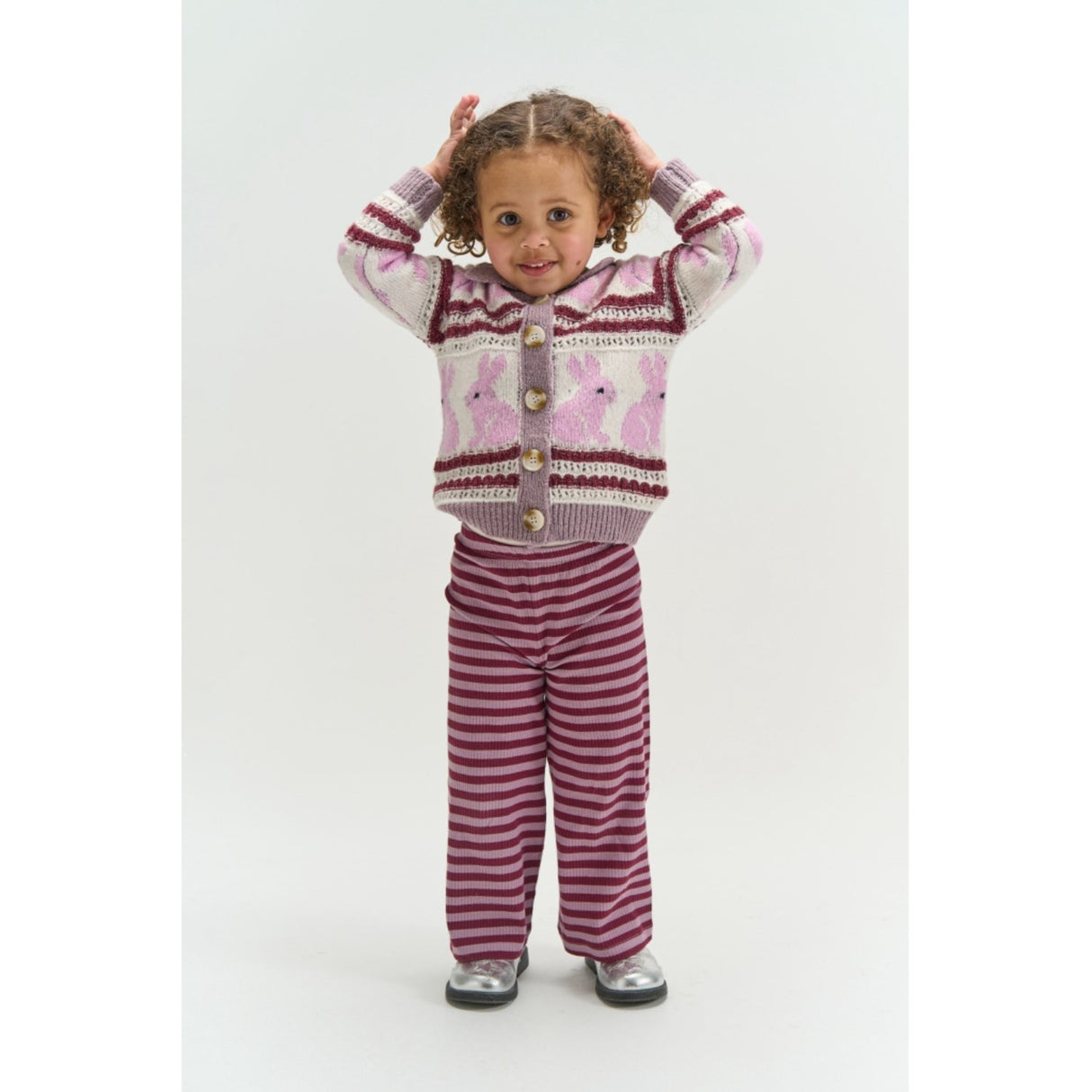 THE NEW Siblings Elderberry Striped Tn Tnstfro Wide Rib Byxor
