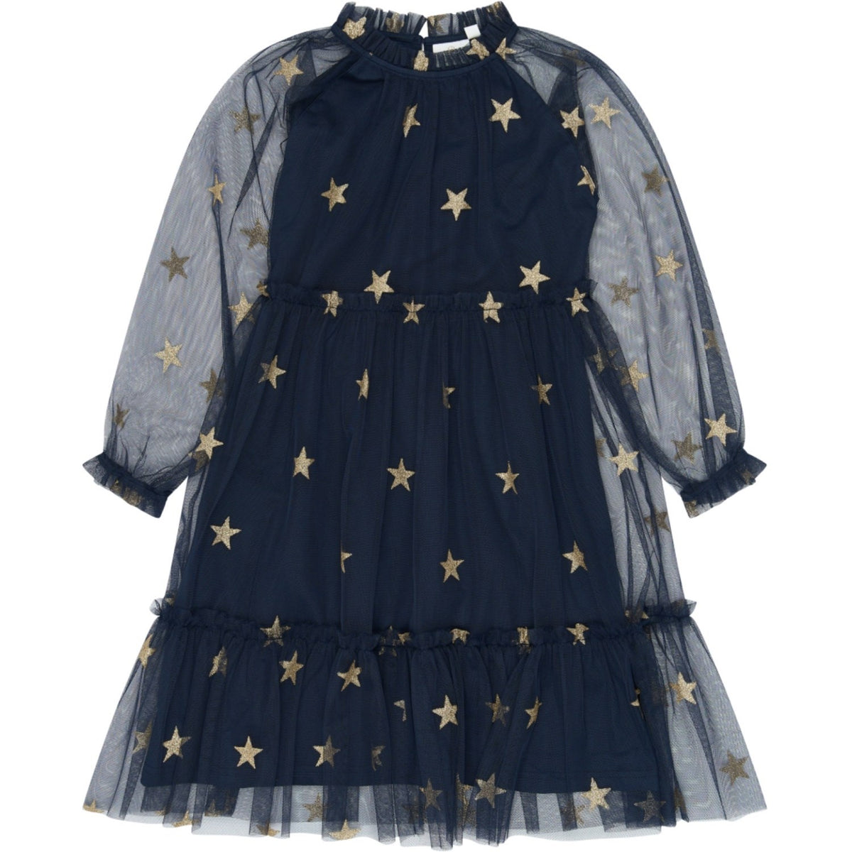 The New Navy Blazer AOP Tnyudelle Mesh L_S Klänning