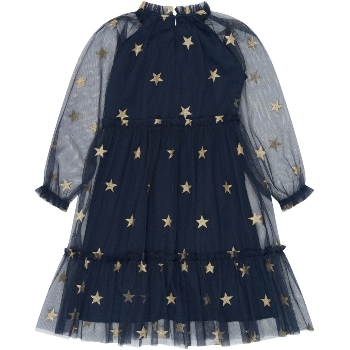 The New Navy Blazer AOP Tnyudelle Mesh L_S Klänning