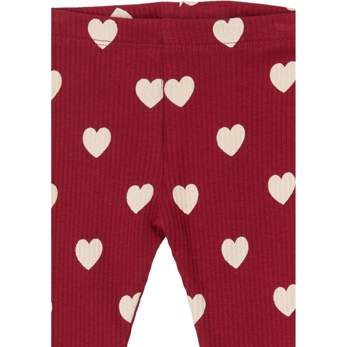 THE NEW Siblings Rio Red AOP Tn Tnsbholiday Red Heart Rib Leggings