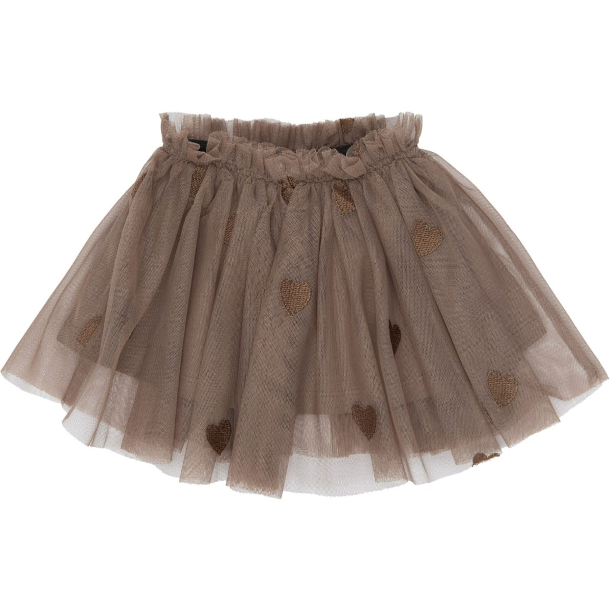 THE NEW Siblings Taupe Gray Emb Tn Tnsbynalla Mesh Kjol