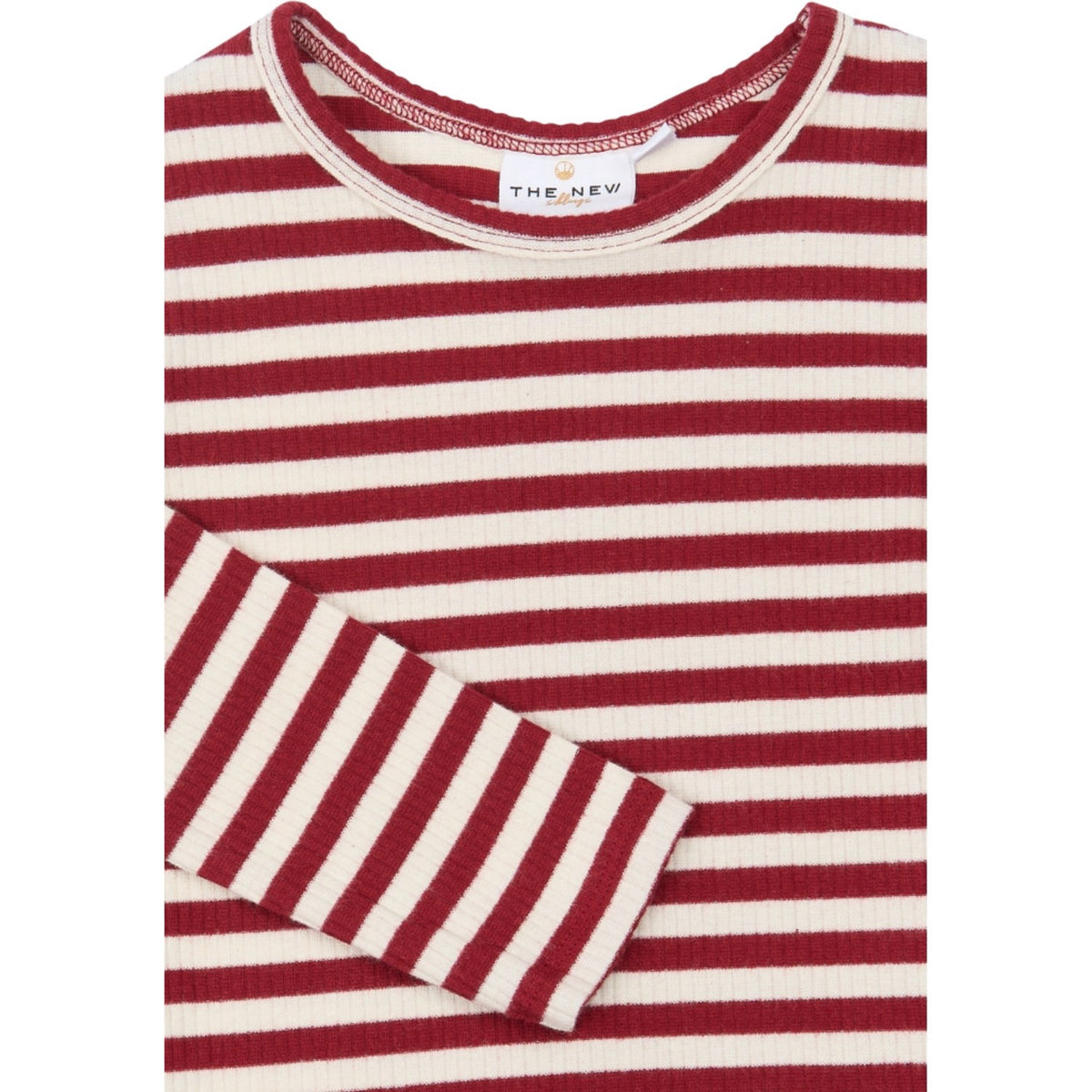 THE NEW Siblings Rio Red Striped Tn Tnstfro L_S Rib Tee