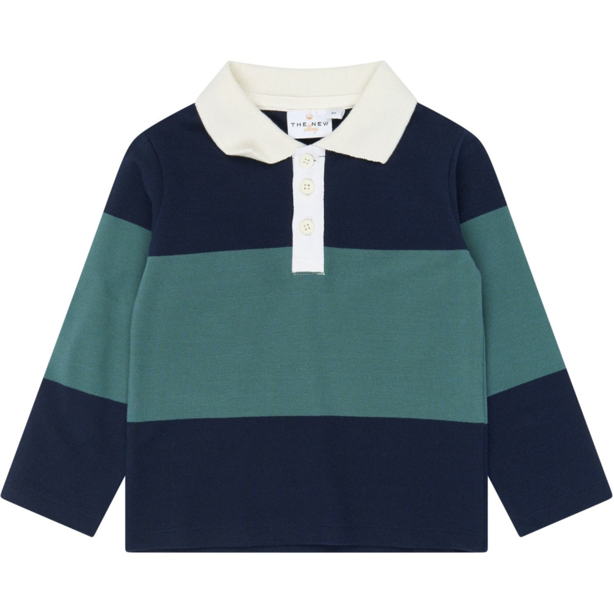 THE NEW Siblings Navy Blazer Striped Tnstyarok L_S Pique Pikétröja