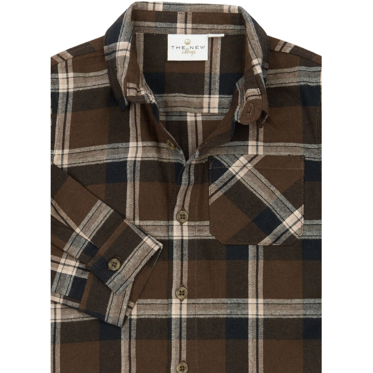 THE NEW Siblings Navy Blazer Check Tnstyaki L_S Flannel Skjorta