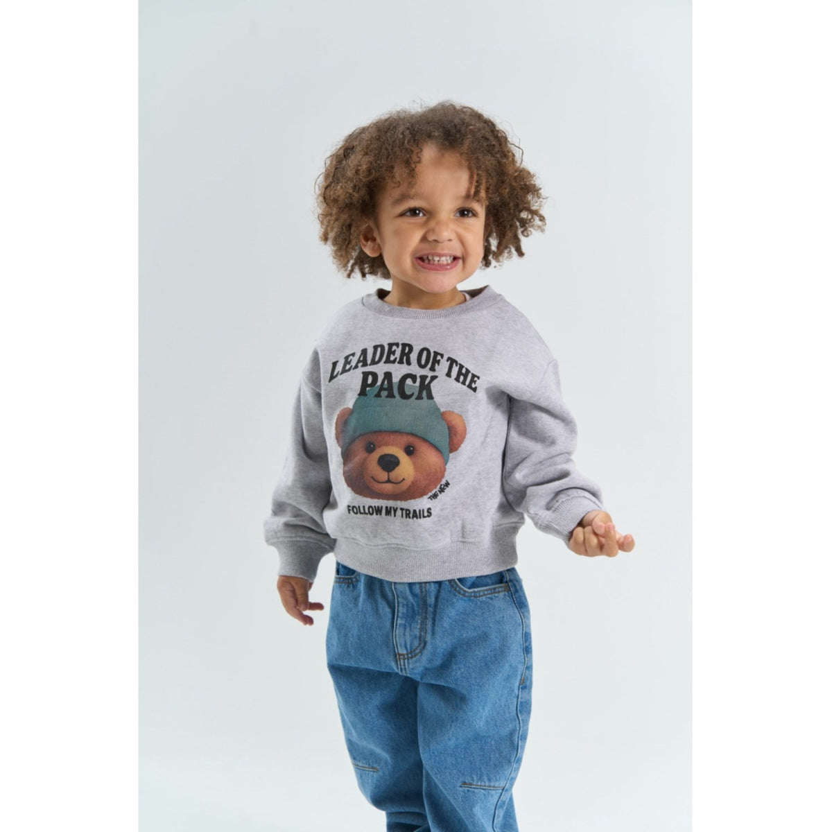 THE NEW Siblings Light Grey Melange Tnstyvan Os Sweatshirt