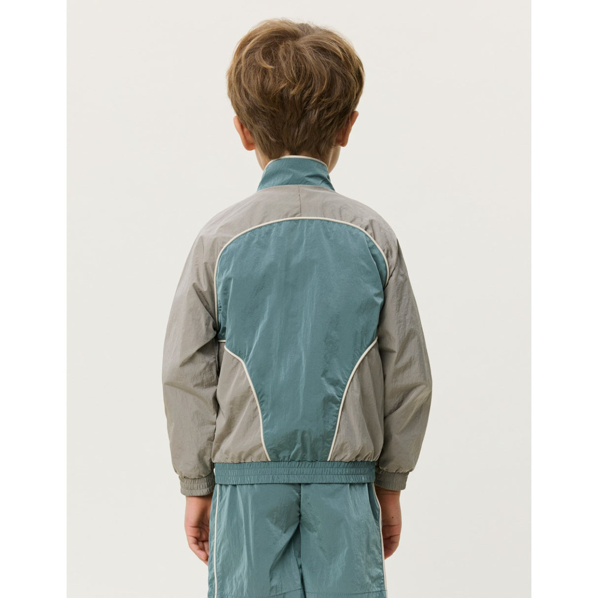 Les Deux Kids Tea Green Shiny Crisp Track Jacka KIDS