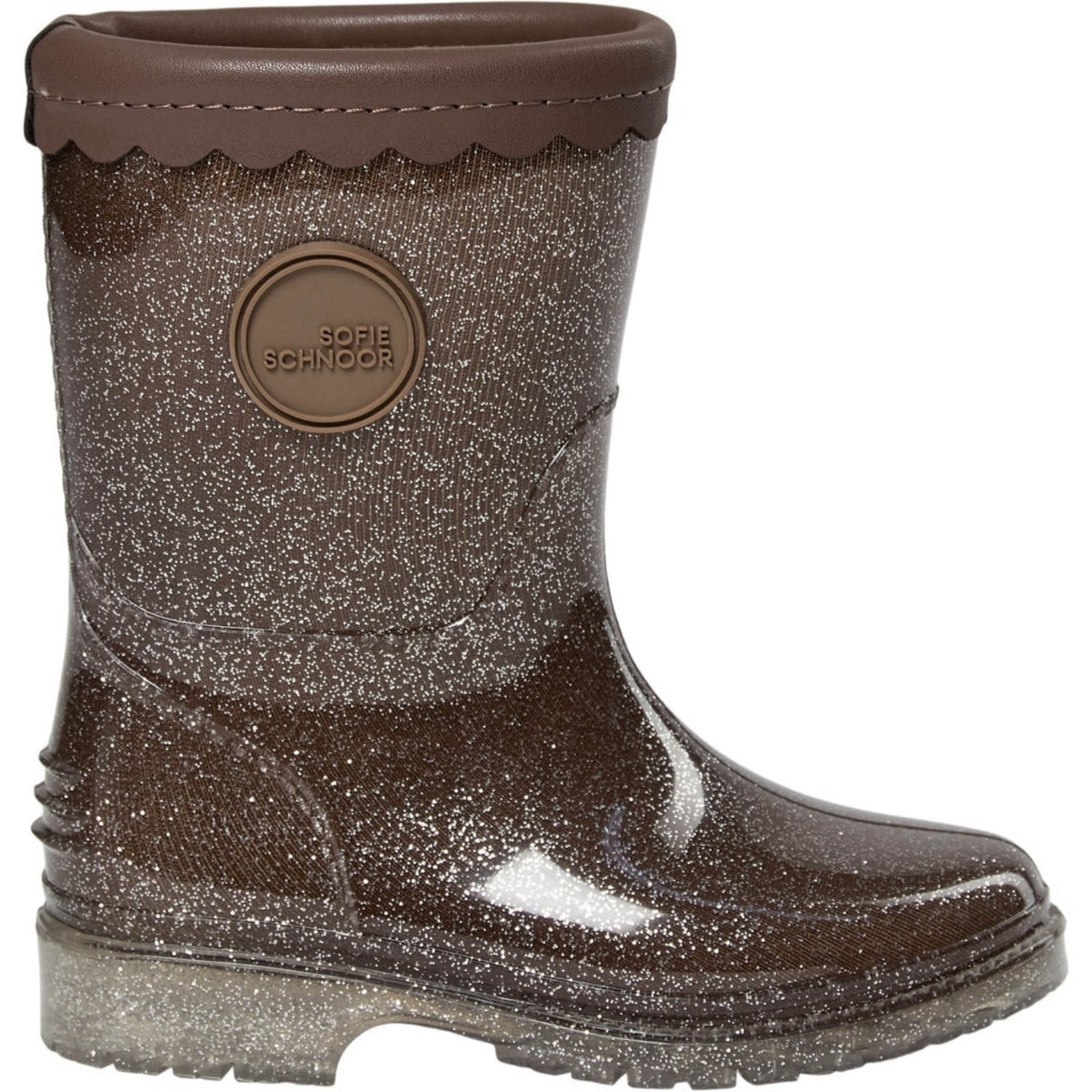 Sofie Schnoor Dark Brown Mellykb Rubber Stövlar M/ Liining