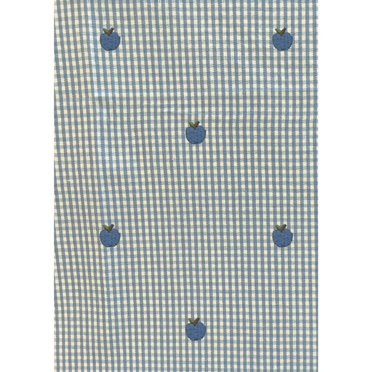 Flöss Light Blue Apple Gingham Ellis Täcke + Kudde Baby