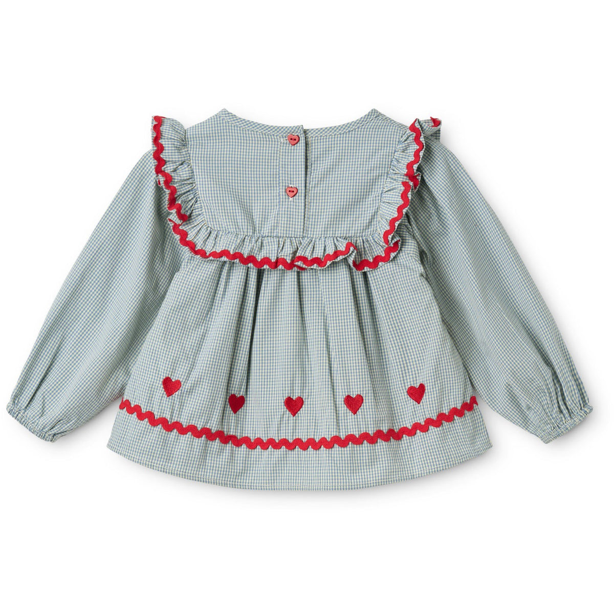 Flöss Light Blue Gingham Ellis Blus