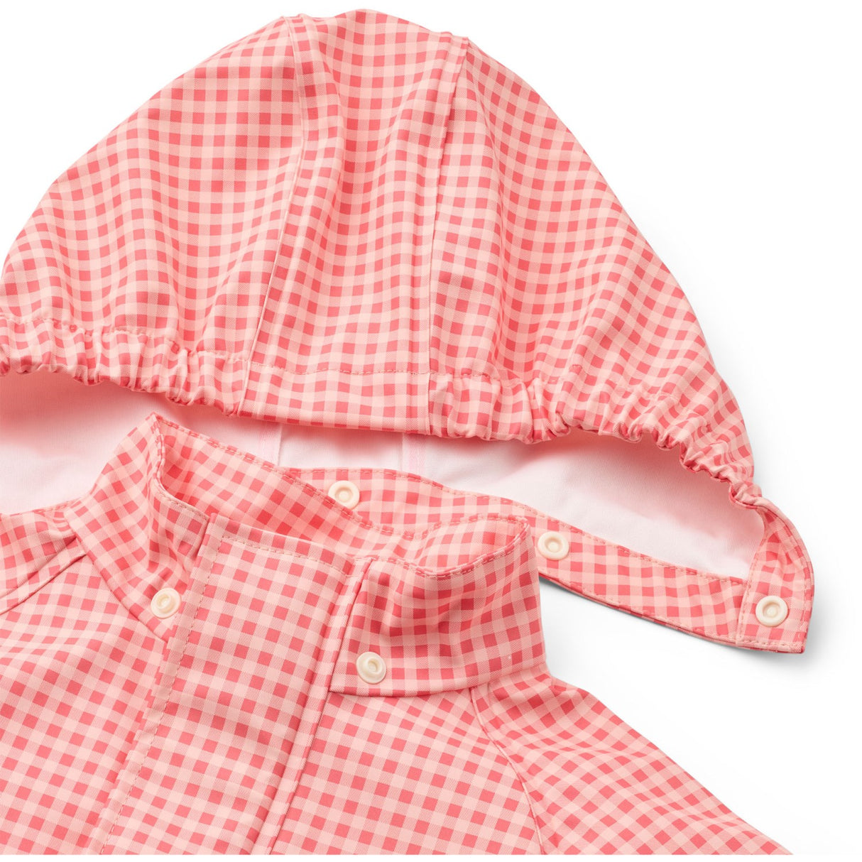 Flöss Pink Rose Gingham Dew Regnkläder Sett