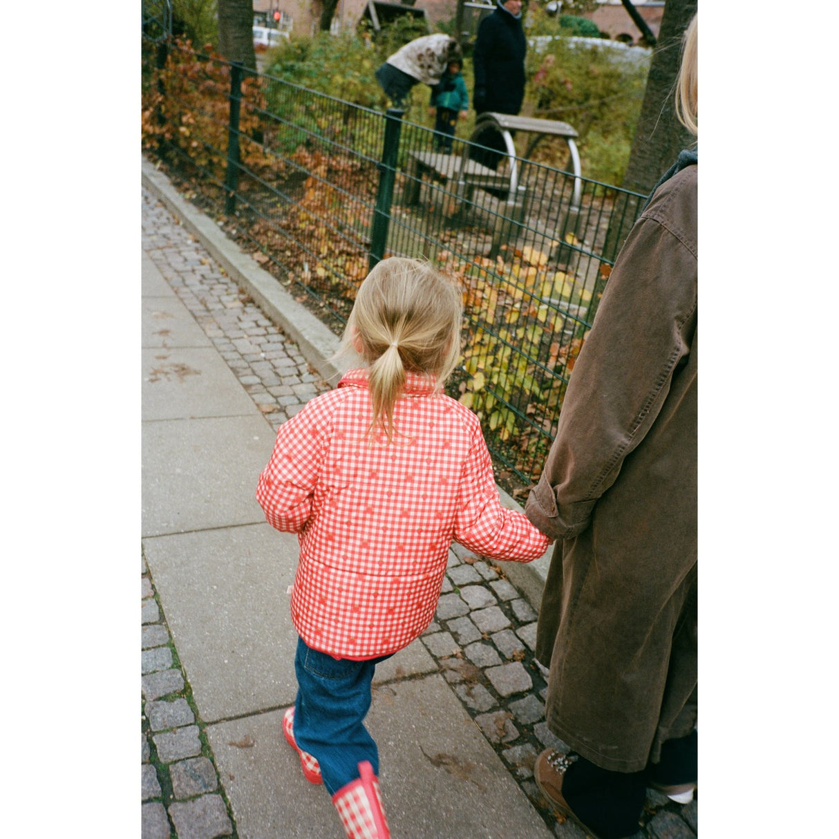 Flöss Red Berry Gingham Molly Quiltad Jacka