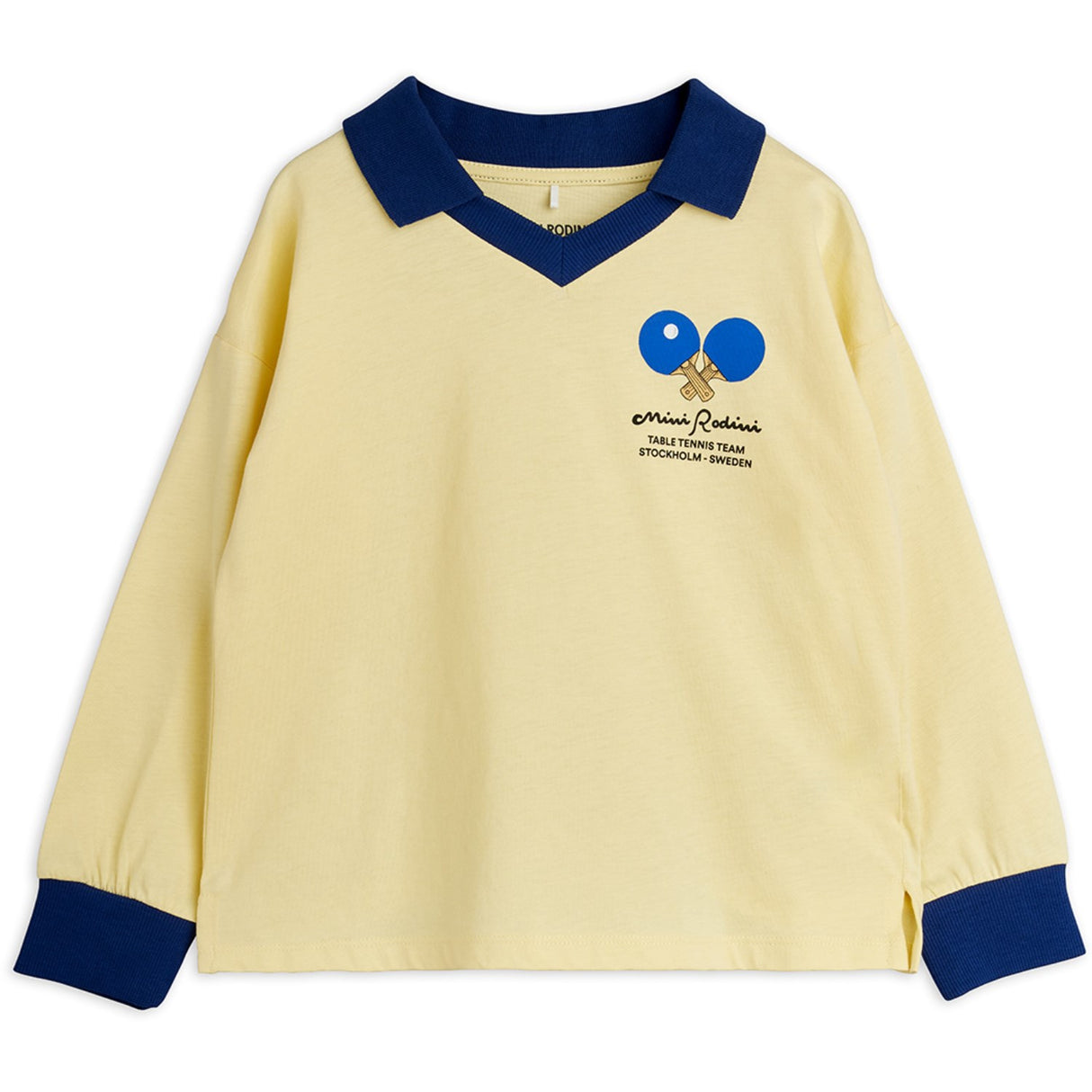 Mini Rodini Yellow Table Tennis Sp Krage Ls Topp