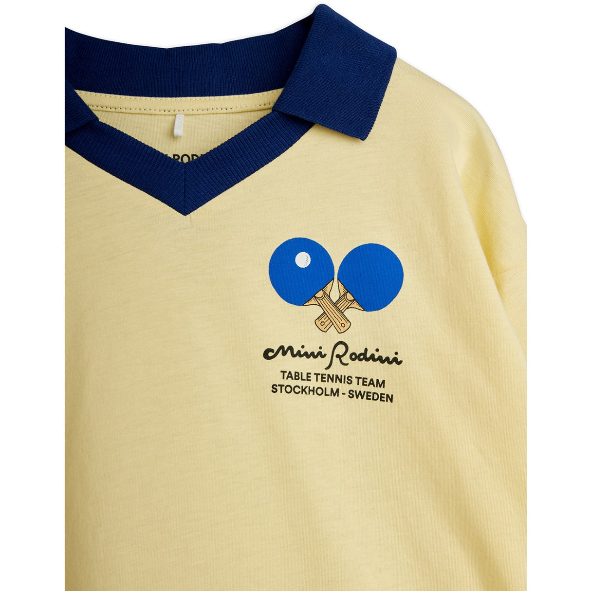 Mini Rodini Yellow Table Tennis Sp Krage Ls Topp