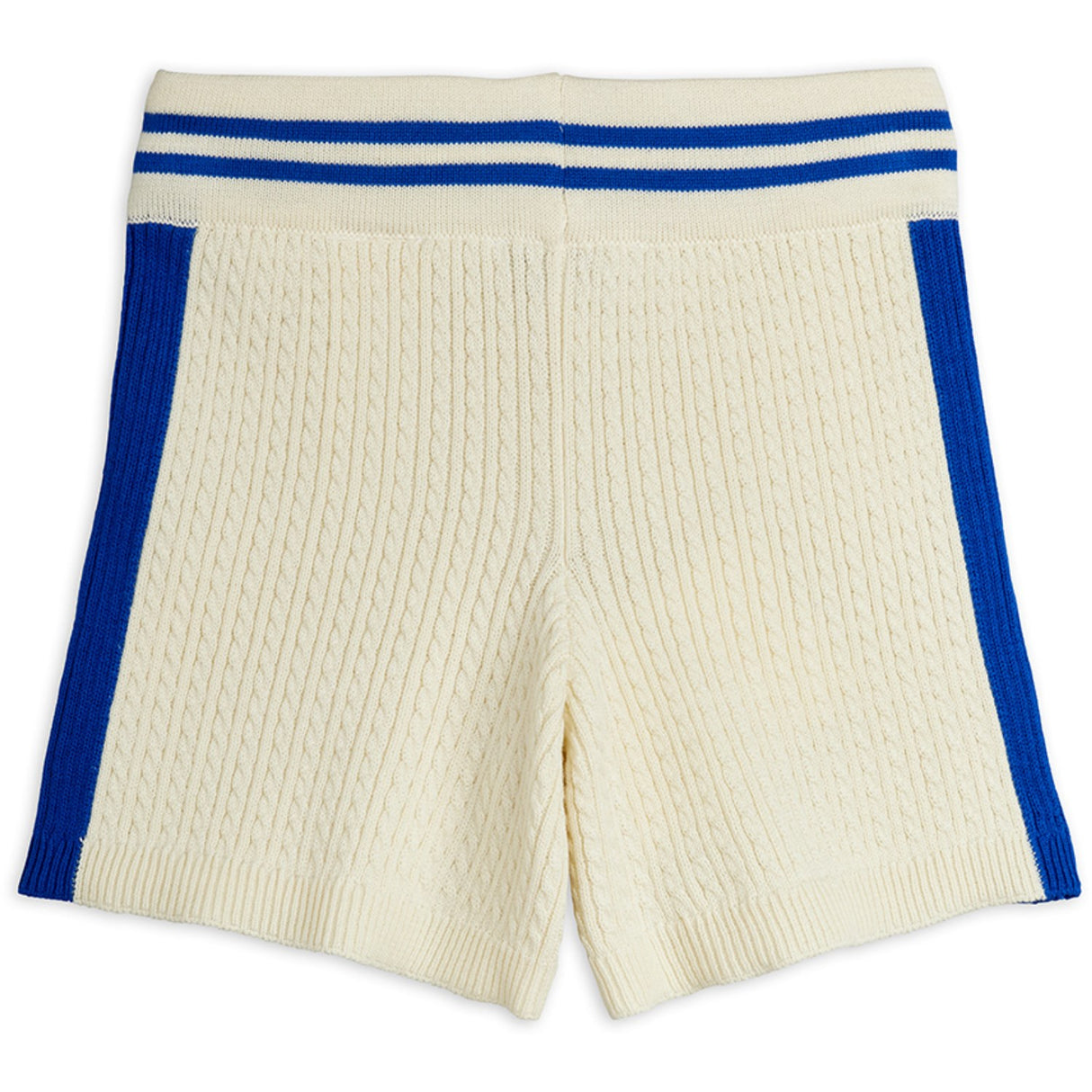 Mini Rodini Off-White Cable Stickad Shorts