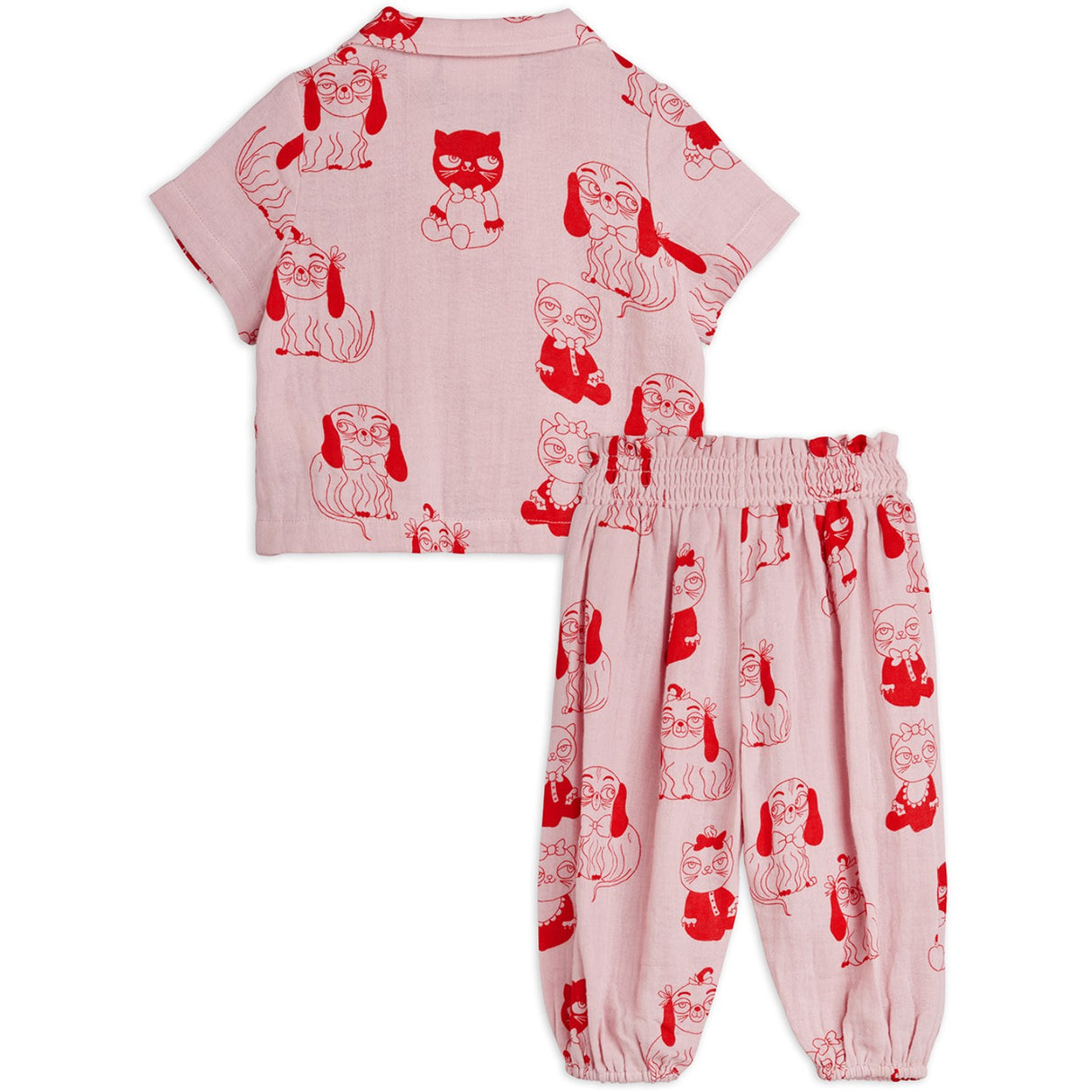 Mini Rodini Pink Minibabies Aop Baby Sett