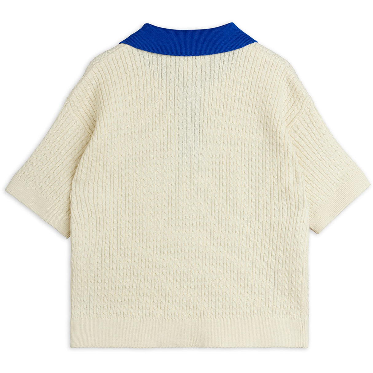 Mini Rodini Off-White Cable Stickad Pikétröja Skjorta