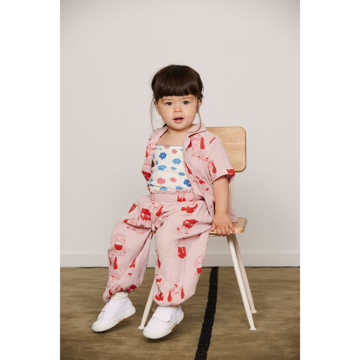 Mini Rodini Pink Minibabies Aop Baby Sett