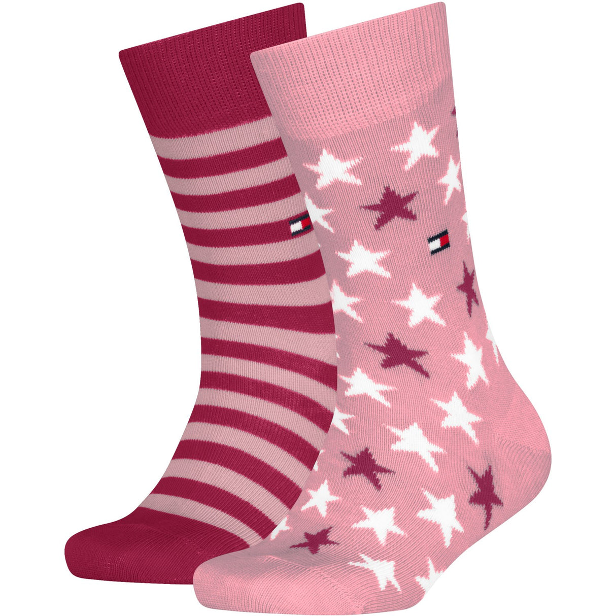 Tommy Hilfiger Pink Kids Strumpor 2-Pack Stars Och Stripes