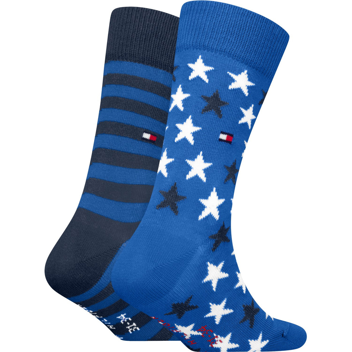 Tommy Hilfiger Bright Blue Kids Strumpor 2-Pack Stars Och Stripes