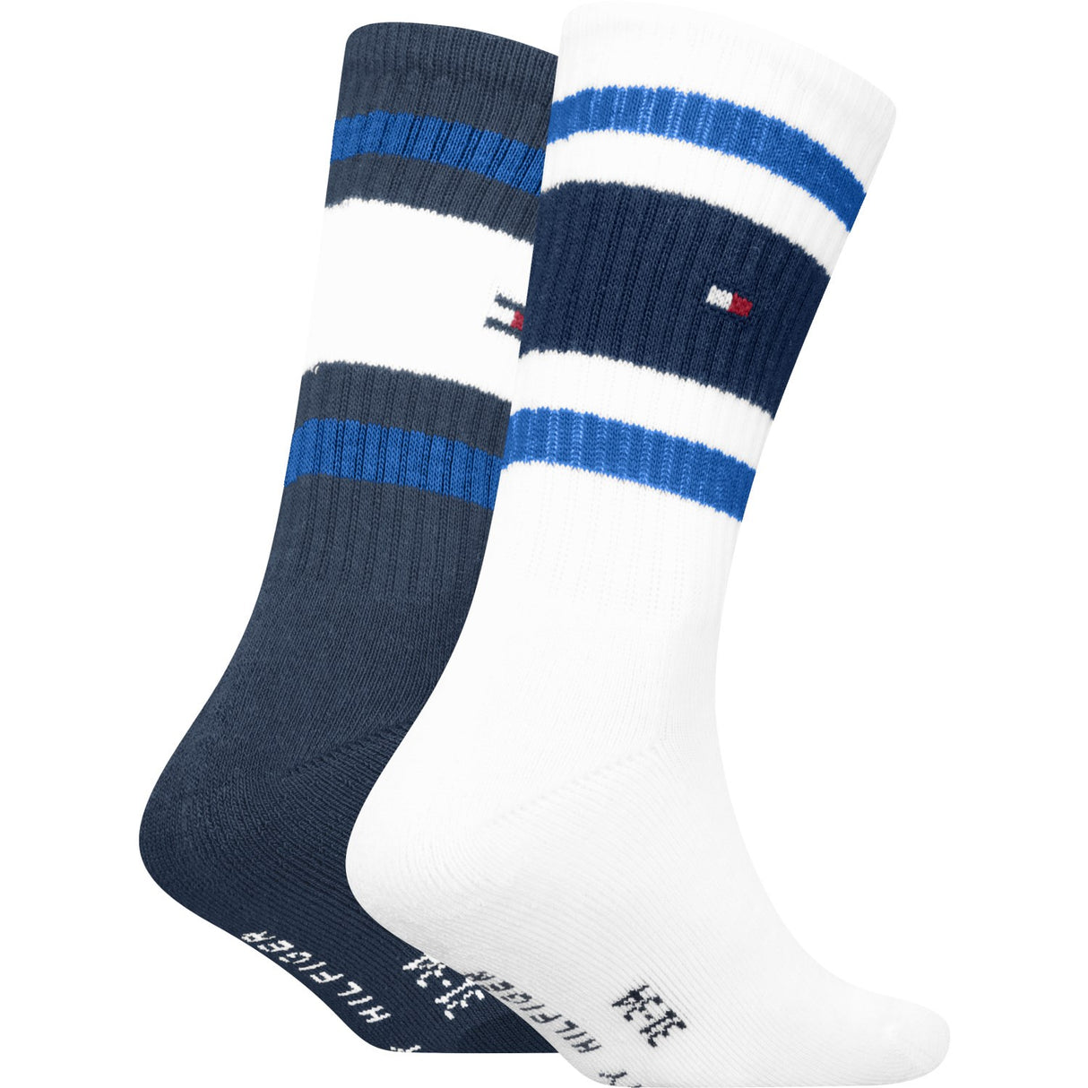Tommy Hilfiger Bright Blue Kids Strumpor 2-Pack Sport Stripe