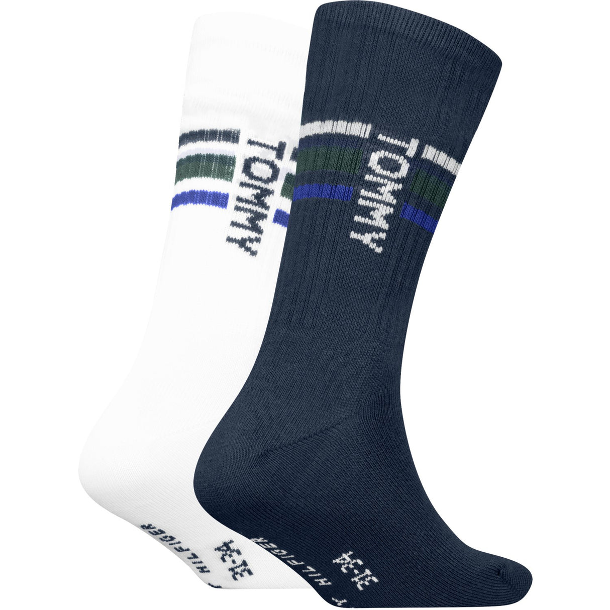 Tommy Hilfiger Navy Kids Strumpor 2-Pack Sport Stripe Tommy