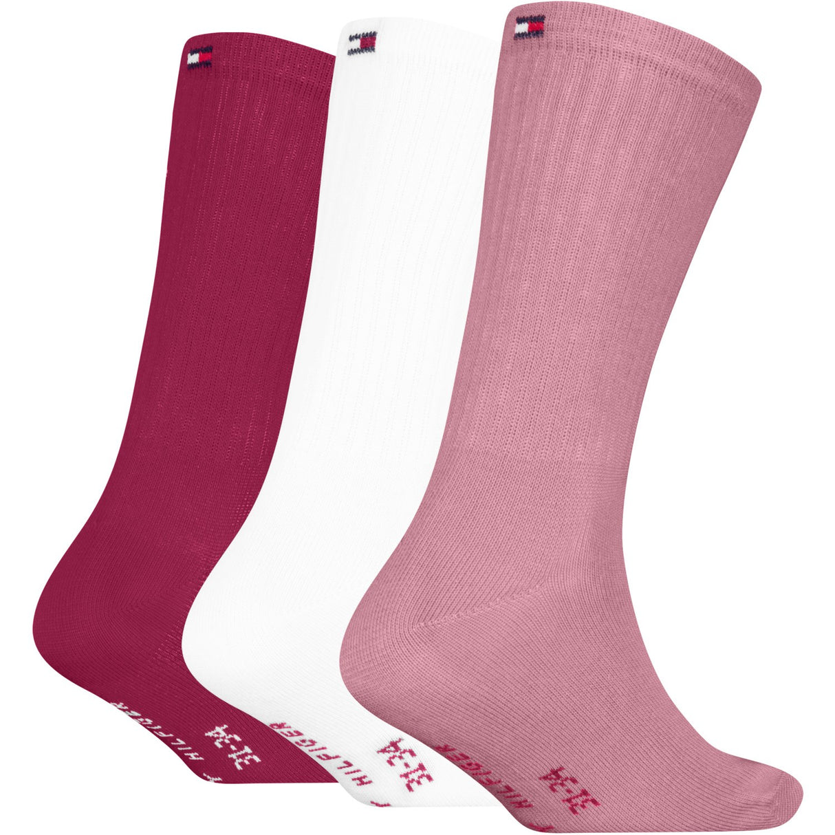 Tommy Hilfiger Pink Kids Strumpor 3-Pack Ny Sport