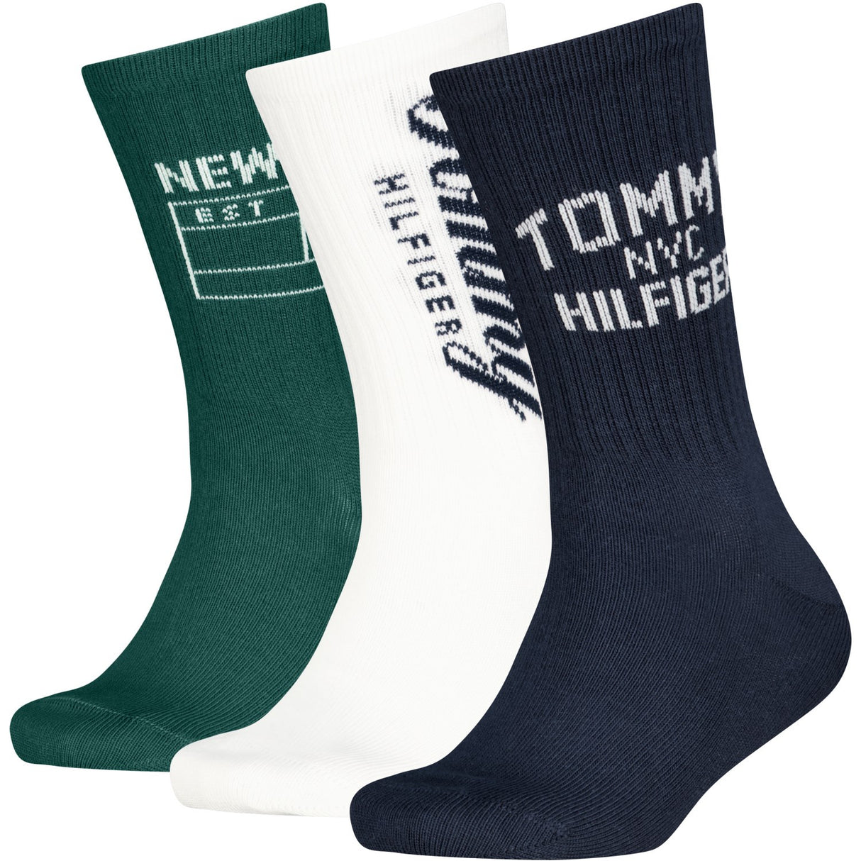 Tommy Hilfiger Navy Kids Strumpor 3-Pack Ny Sport