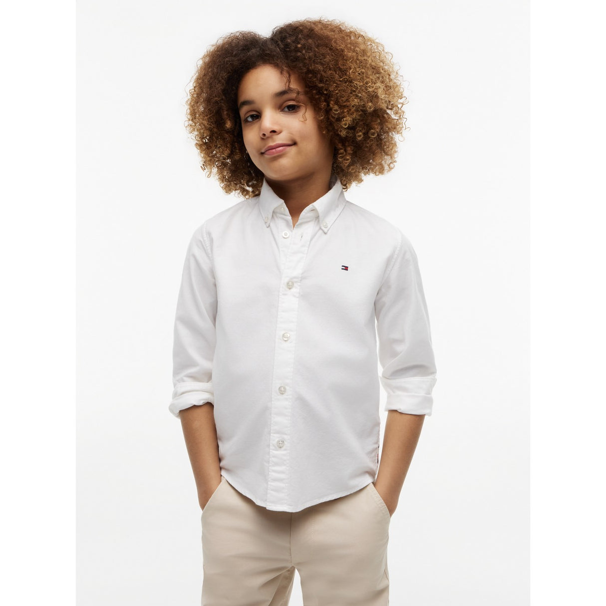 Tommy Hilfiger White Flag Oxford Skjorta Ls