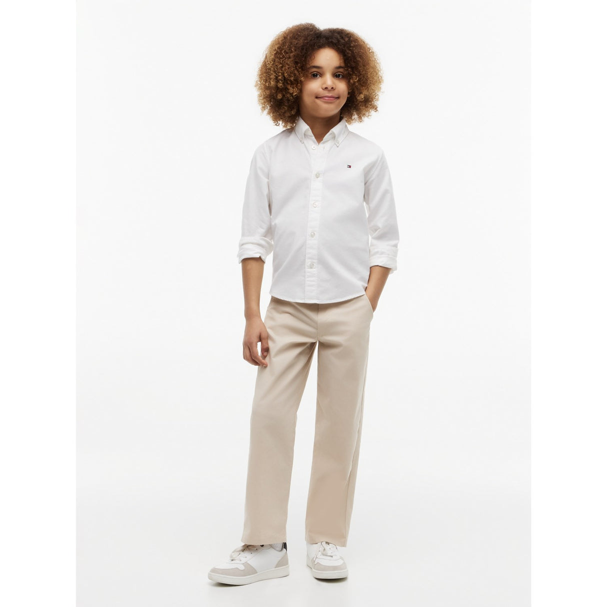 Tommy Hilfiger White Flag Oxford Skjorta Ls
