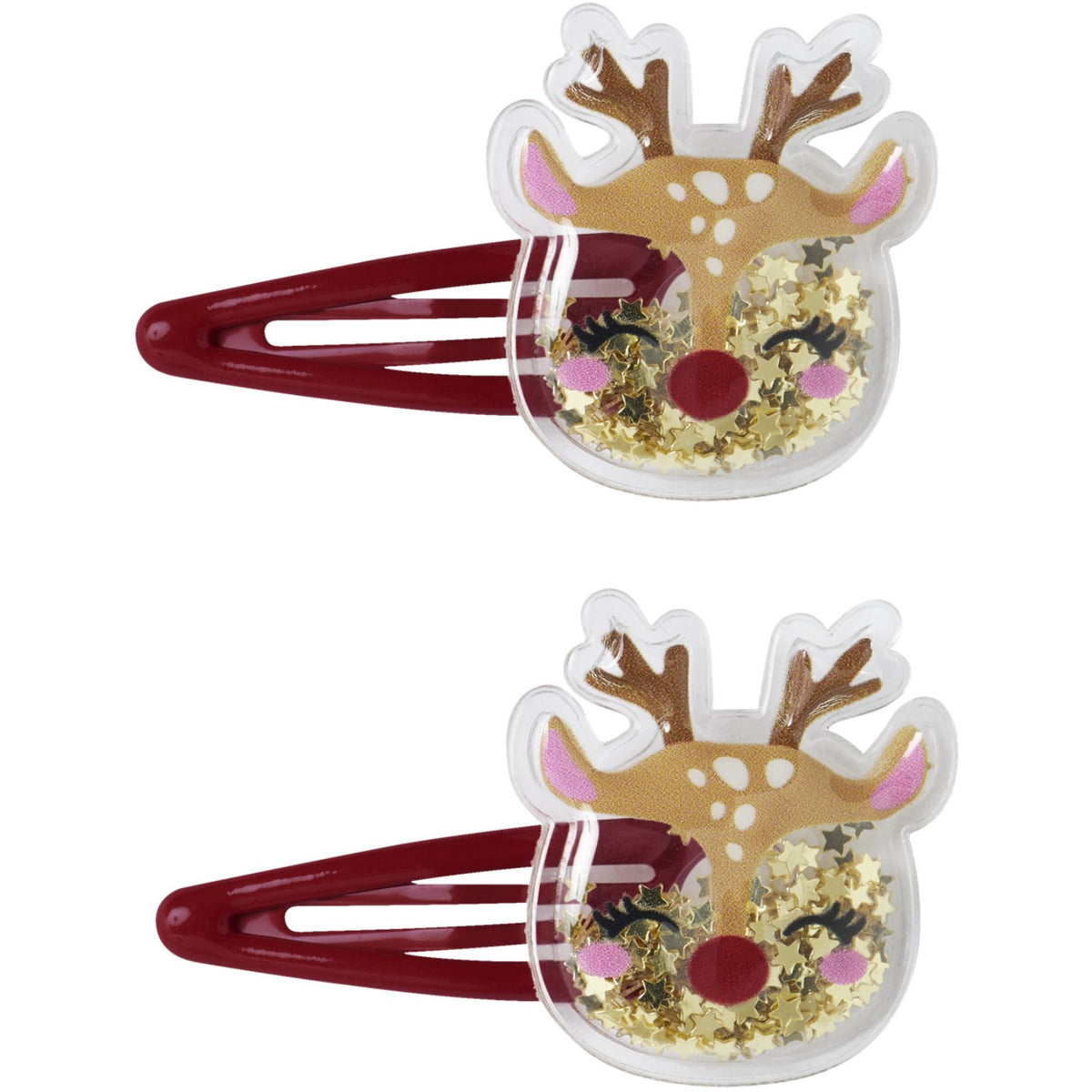 Name It Red Dahlia Reindeer Nmfrifetti 2-Pack Hairclip