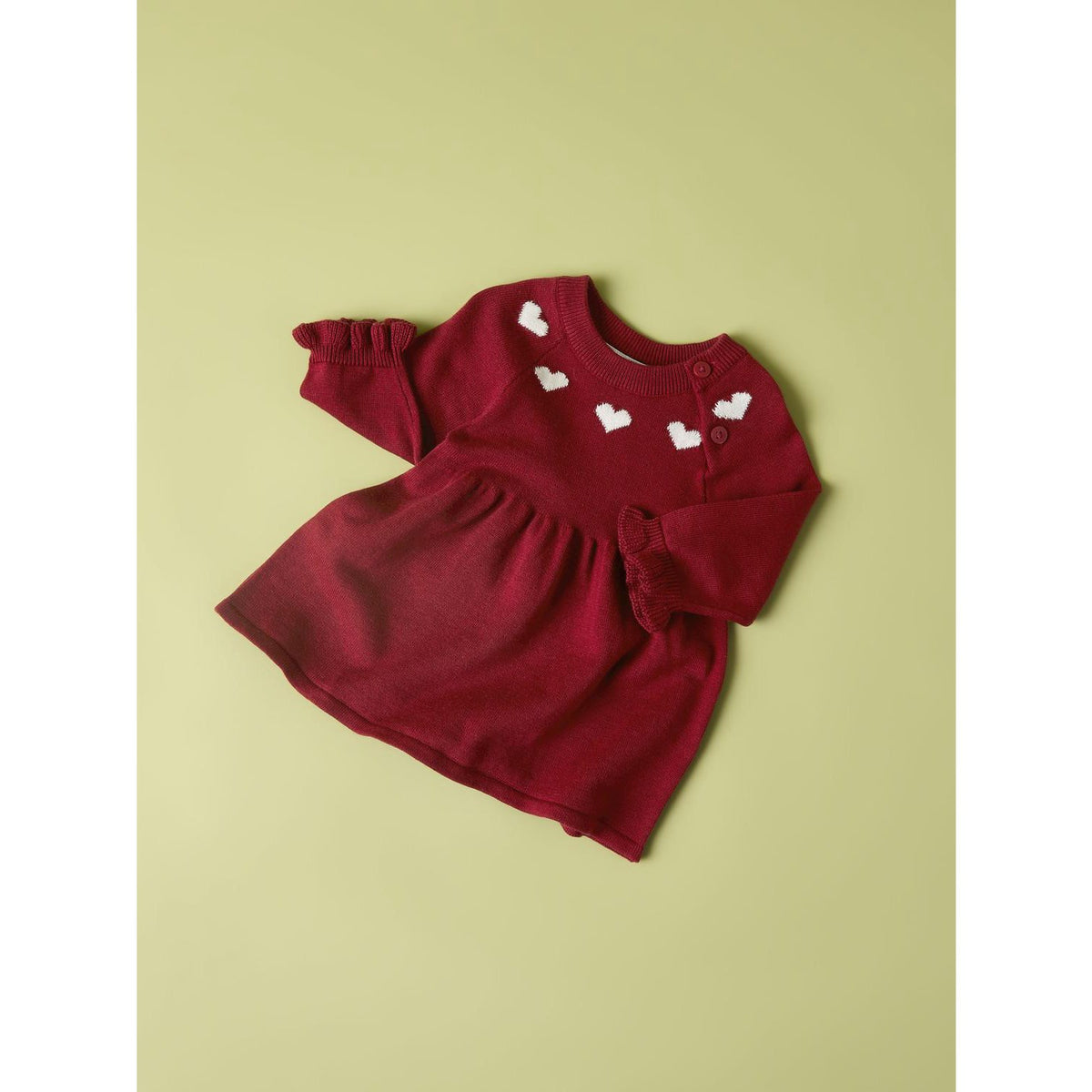 Name It Red Dahlia Nbfrisse Ls Stickad Klänning