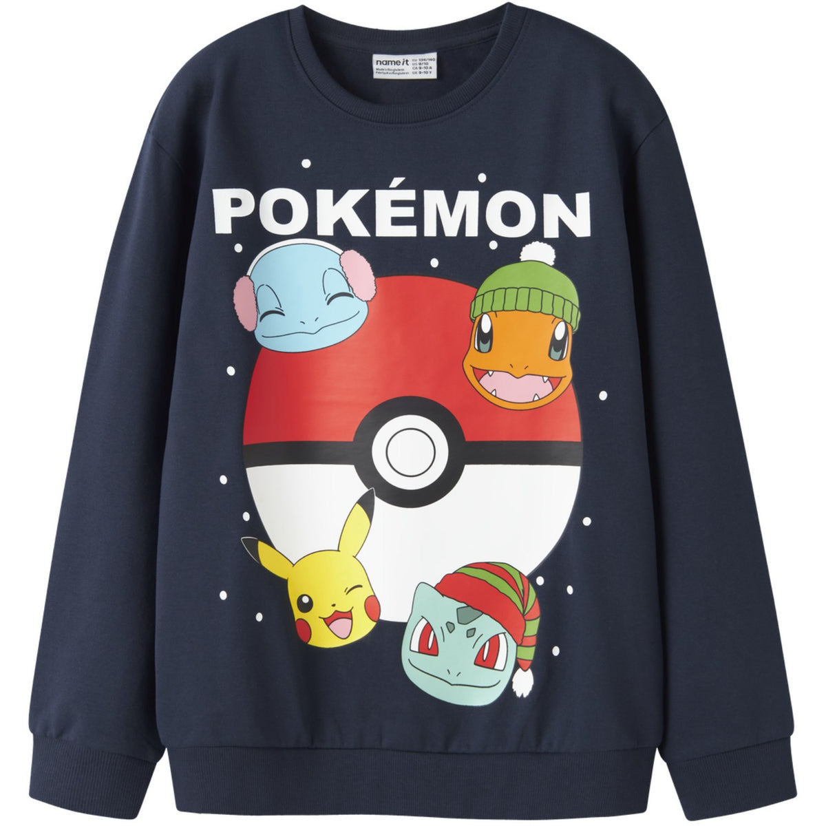 Name It Navy Blazer Nkmseven Pokemon Nreg Sweat Bru Sky