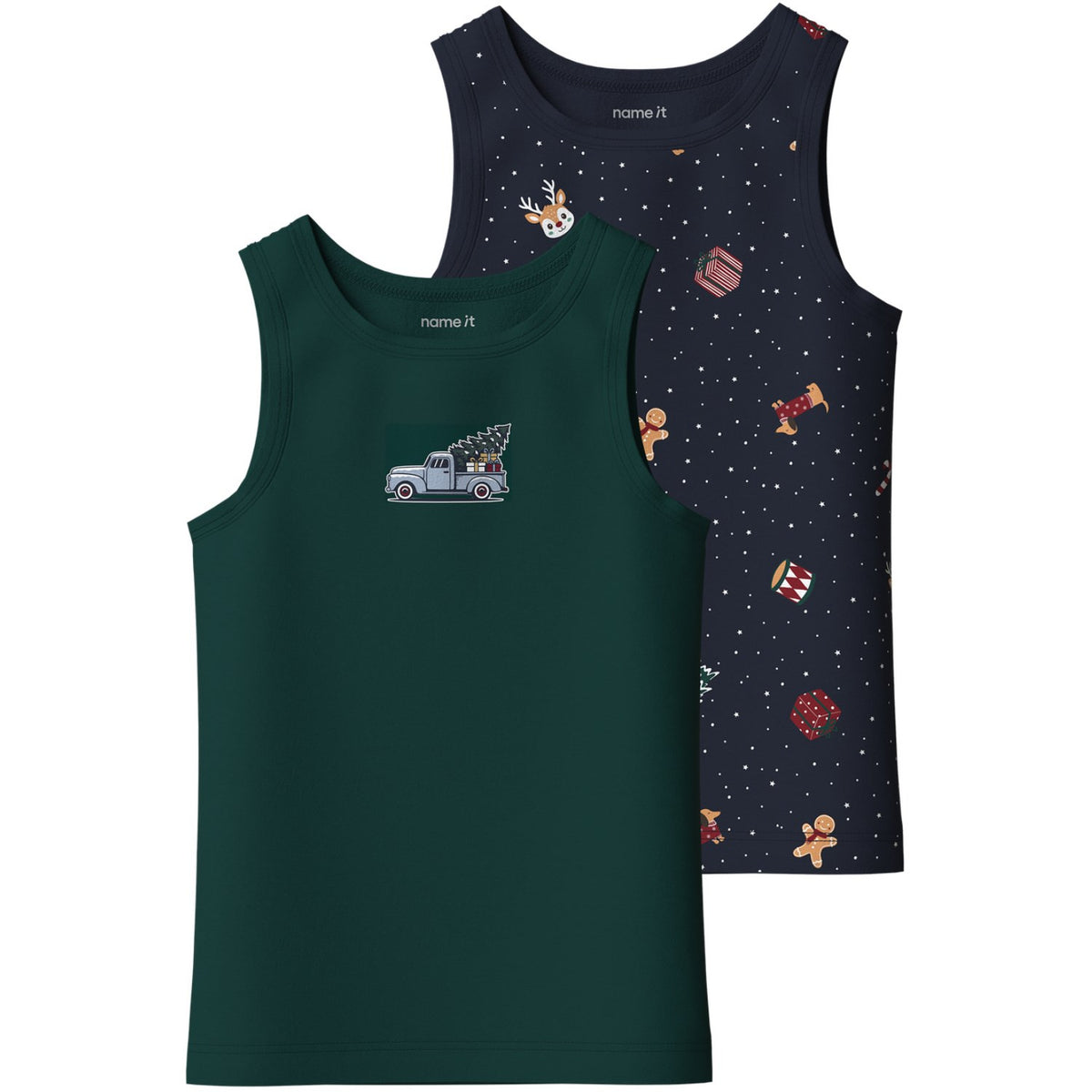 Name It Navy Blazer Nmmvismas 2-Pack Tank Topp Giftpack