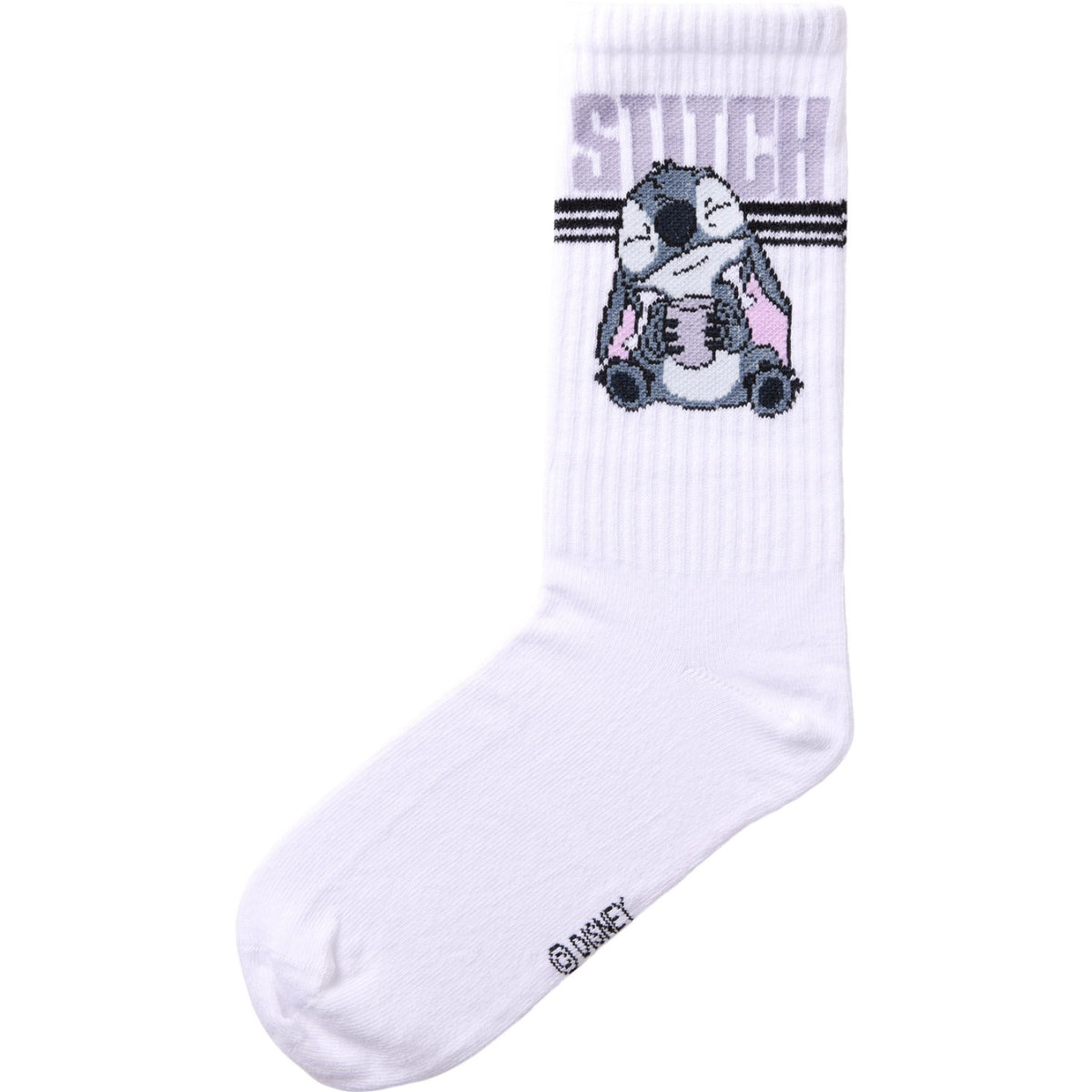 Name It Bright White Black Nkfolgu Stitch Tennis Strumpor Wdi